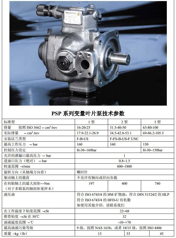 布莱玛PSP叶片泵